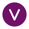 ECG+ PVC marker — a purple badge with the letter V